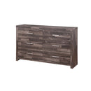 Juniper 6 Drawers  Dresser, Dark Oak Finish Acme