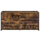 Juvanth 6 Drawers Dresser, Rustic Oak & Black Finish Acme
