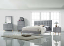 Valda 6 Drawers  Dresser, Light Gray Fabric Acme
