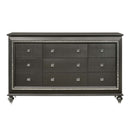Kaitlyn 9 Drawers  Dresser, Metallic Gray Finish Acme