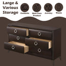 Tablita 6 Drawers  Dresser, Dark Merlot Finish Acme