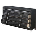 Sawyer 8 Drawers Dresser, Metallic Gray Finish Acme