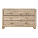 Miquell 6 Drawers  Dresser, Natural Finish Acme