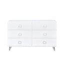 Perse 6 Drawers  Dresser, White Finish Acme