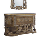 Constantine 4 Drawers, 2 Doors Dresser, Brown & Gold Finish Acme