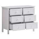 Lolanda 6 Drawers  Dresser, White Finish Acme