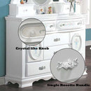 Flora 6 Drawers & 2 Door Dresser, White Finish Acme