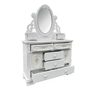Flora 6 Drawers & 2 Door Dresser, White Finish Acme
