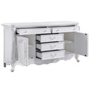 Latisha 5 Drawers & 2 Doors Dresser, White Finish Acme