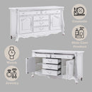 Latisha 5 Drawers & 2 Doors Dresser, White Finish Acme