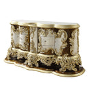 Desiderius 6 Drawers & 2 Doors Dresser, Antique Gold/Brown Finish Acme