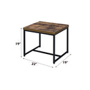 Bob End Table, Weathered Oak & Black Finish Acme