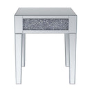Noralie End Table, Mirrored & Faux Diamonds Acme
