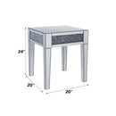 Noralie End Table, Mirrored & Faux Diamonds Acme
