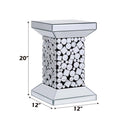 Kachina End Table, Mirrored & Faux Gems Acme