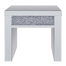 Noralie End Table, Mirrored & Faux Diamonds Acme