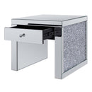 Noralie End Table, Mirrored & Faux Diamonds Acme