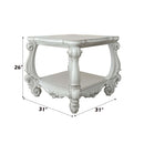Versailles End Table, Bone White Finish Acme