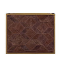 Genevieve End Table, Retro Brown Top Grain Leather Acme