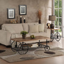 Francie End Table, Oak & Antique Gray Finish Acme