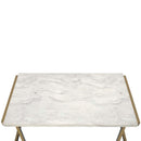 Boice II End Table, Faux Marble Top & Champagne Finish Acme