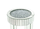 Noralie End Table, Mirrored & Faux Diamonds Acme