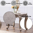 Jayceon End Table, Marble Top & Champagne Finish Acme