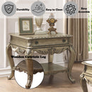 Ragenardus End Table, Vintage Oak Finish Acme