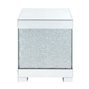 Mallika End Table, Mirrored & Faux Round Crystals