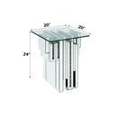 Noralie End Table, Mirrored & Faux Diamonds