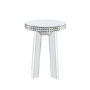 Lotus End Table, Mirrored & Faux Ice Cube Crystals