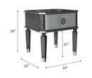 House Beatrice End Table, Charcoal & Light Gray Finish Acme