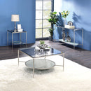 Adelrik End Table, Glass & Chrome Finish Acme