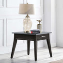 Zemocryss End Table, Sintered Stone Top Marble Top & Dark Brown Finish Acme