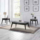 Zemocryss End Table, Sintered Stone Top Marble Top & Dark Brown Finish Acme