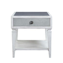 Katia End Table, Rustic Gray & Weathered White Finish Acme