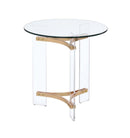 Sosi End Table, Gold Finish Acme