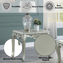 Qunsia End Table, Champagne Finish Acme