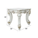 Vendome II End Table, Antique Pearl Finish Acme