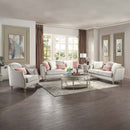 Kasa End Table, Sintered Stone & Champagne Finish Acme