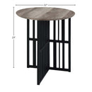 Zudora End Table, Antique Oak & Black Finish Acme