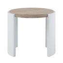 Zoma End Table, Oak & White High Gloss Finish Acme