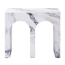 Fritzy End Table, Engineered Stone Finish Acme