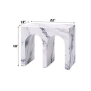 Fritzy End Table, Engineered Stone Finish Acme