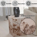 Fultan End Table, Engineered Stone Finish Acme