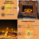 Dresden 47" Fireplace, Cherry Oak Finish Acme