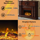 Vendome 59" Fireplace, Cherry Finish Acme