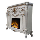 Picardy 59" Fireplace, Antique Pearl Finish Acme