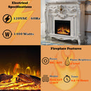 Picardy 59" Fireplace, Antique Pearl Finish Acme