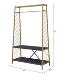 Pahor Hall Tree, Gold & Black Finish Acme